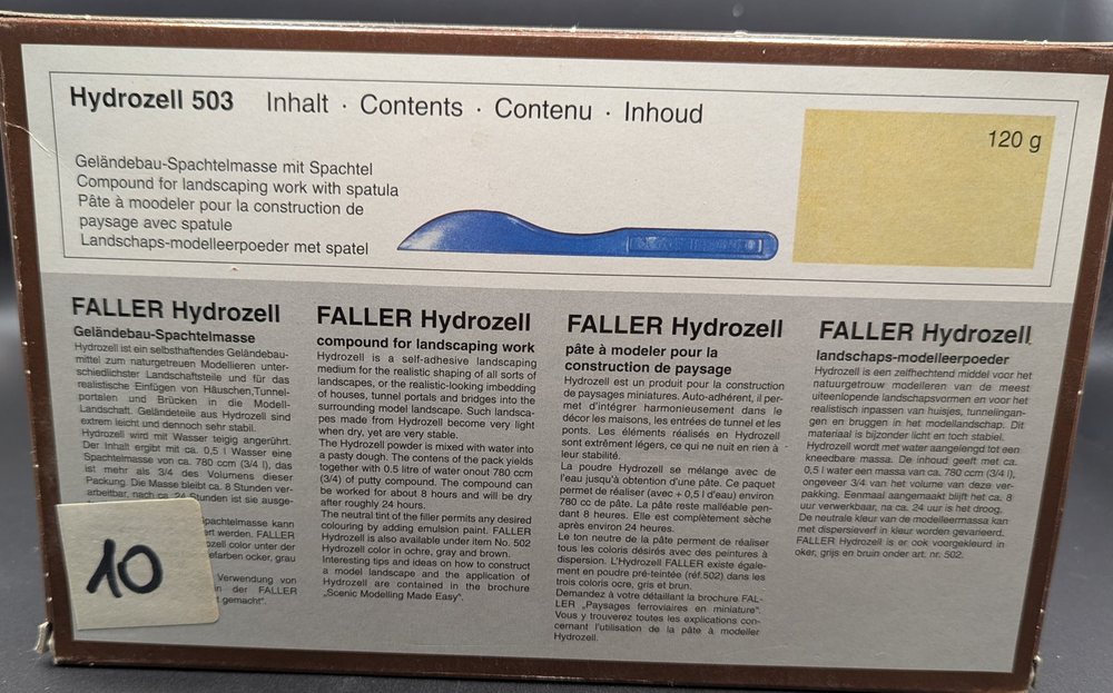 Faller Hydrozell 503, Geländebau-Spachtelmasse mit Spachtel, 120 g, Foto 2